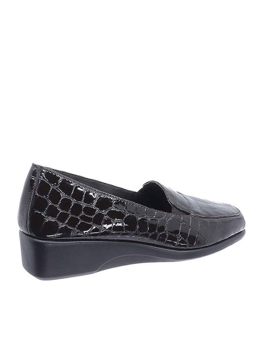 Leder Damen Mokassins in Braun Farbe