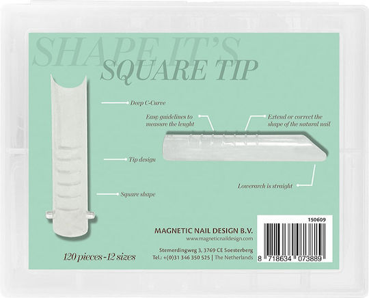 Magnetic Nail Design Form Tips Νυχιών σε Ροζ Χρώμα 120τμχ 150609