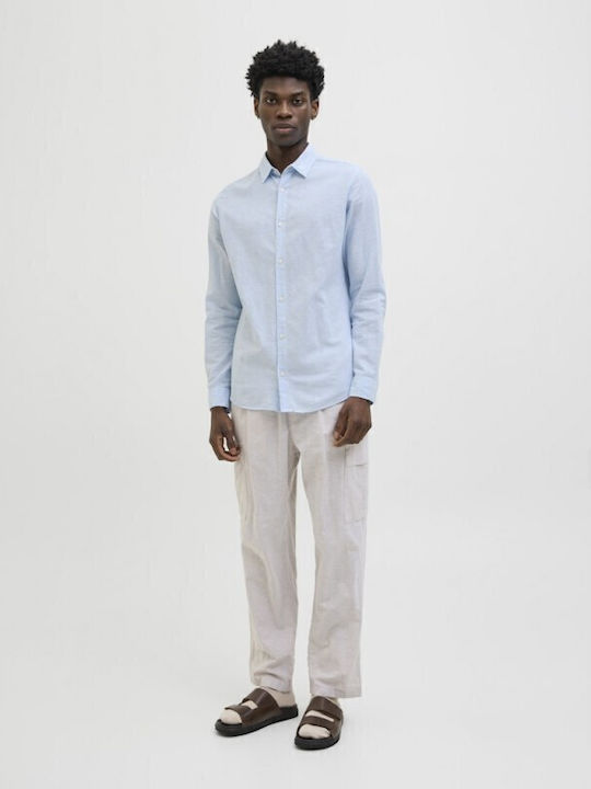 Дълъг ръкав Памучен Риза Chambray Blue