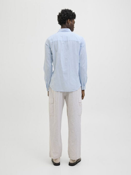 Дълъг ръкав Памучен Риза Chambray Blue