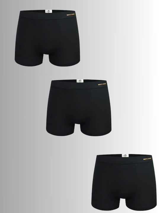 Uomo Herren-Boxershorts 3Packung Black