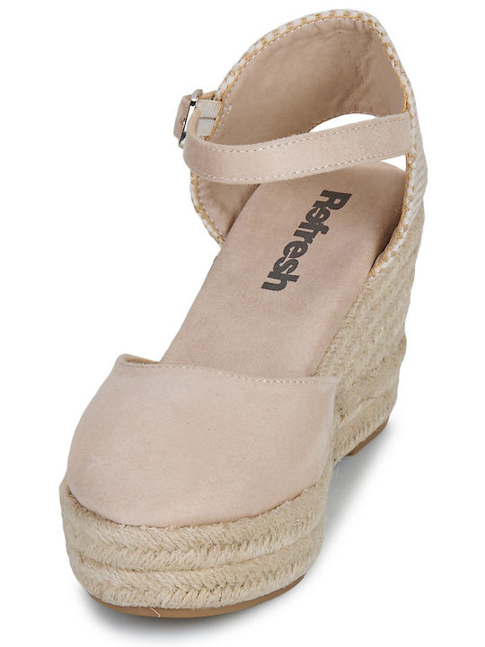 Damenplattformen im Espadrilles-Stil Beige