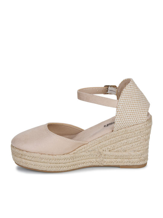 Damenplattformen im Espadrilles-Stil Beige