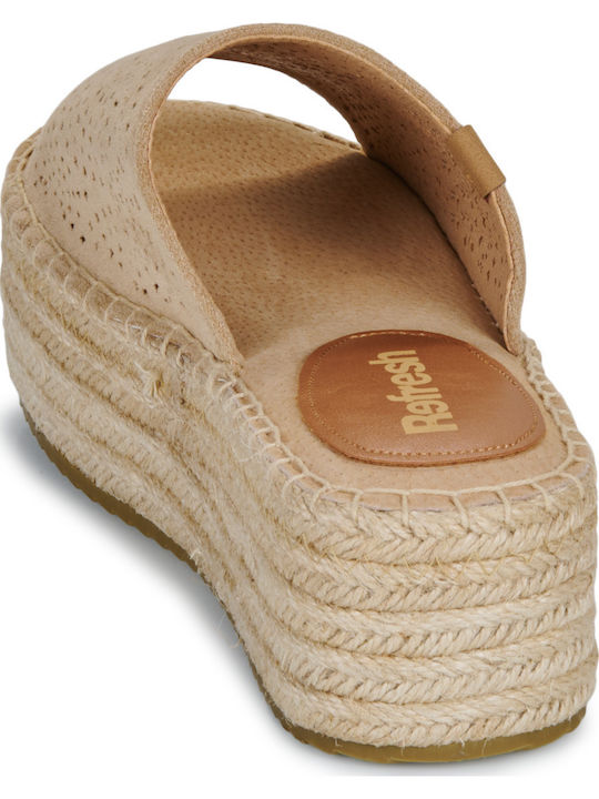 Flache Sandalen für Damen in Beige Farbe