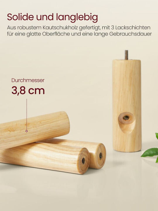 Vasagle Freistehender Kleiderständer Hölzernes Beige 175cm