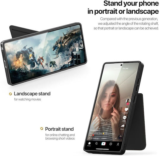 Samsung Rafi Ii Series Back Cover Πλαστικό Μαύρο (Galaxy S25 Ultra)