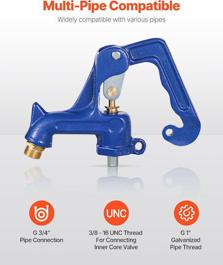 Vevor Frost Free Baucet Outdoor Fire Proof Yard Hydrant Αντικατάσταση Κεφαλής Μπλε