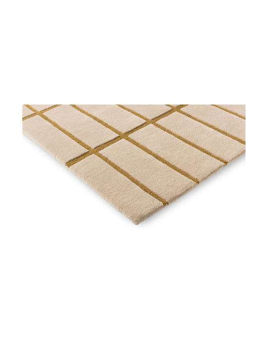 Marimekko Tiiliskivi 132906 Handgefertigt Teppich Rechteckig Synthetisch,Polyester/Cotton/Leather Bronze Yellow