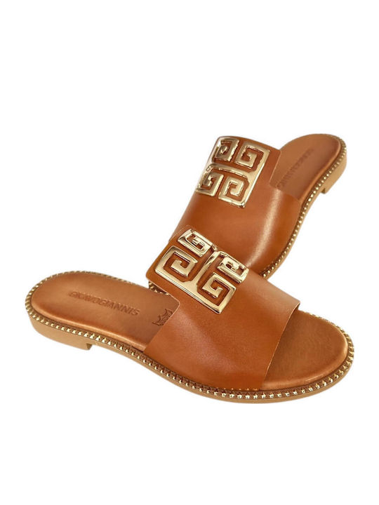 Sandale Casual Damă Din Piele Tabac Maro