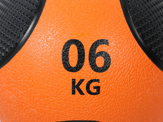 MegaFitness Μπάλα Medicine 24cm , 6kg σε Μαύρο Χρώμα