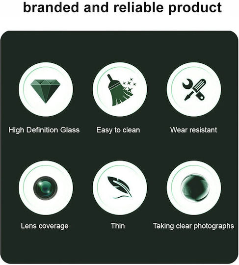 Camera Protection Tempered Glass Black for the Realme GT 7 Pro 5G