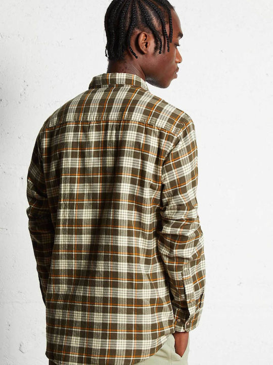 Selected Long-sleeved Flannel Shirt Checked Forest Night