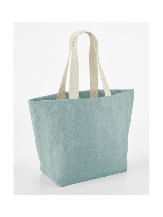 Jute Beach Bag Westford Mill W466 Duck Egg Blue