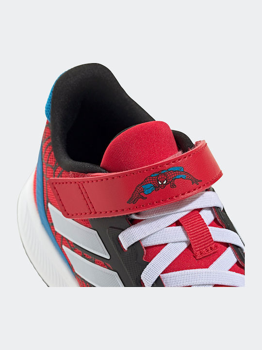 Marvel Spider-Man Runfalcon 3.0 Kids Sports Shoes Running with Hoop & Loop Closure Pure Ruby / Cloud White / Bright Blue