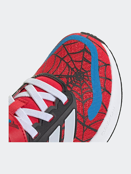 Marvel Spider-Man Runfalcon 3.0 Kids Sports Shoes Running with Hoop & Loop Closure Pure Ruby / Cloud White / Bright Blue