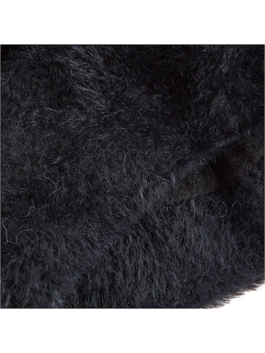 Pom Pom Beanie Beanie Knitted in Black color