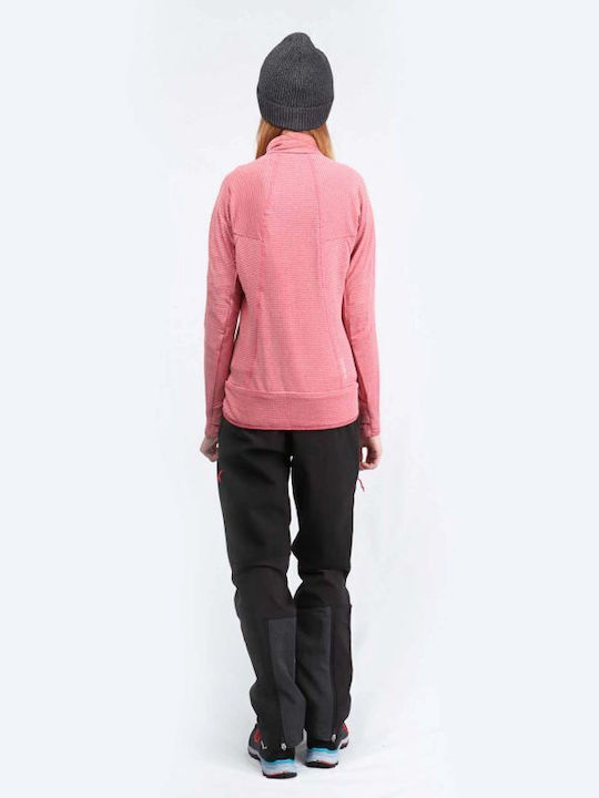 Pedroc Pl R Fz Fleece Γυναικεία Ζακέτα με Φερμουάρ σε Ροζ Χρώμα
