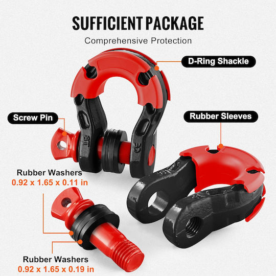 Vevor Car Tow Hook Red