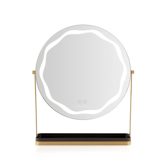 Beautifly Огледало За Грим Настолно Vanity Със Светлини 52x42см Златисто
