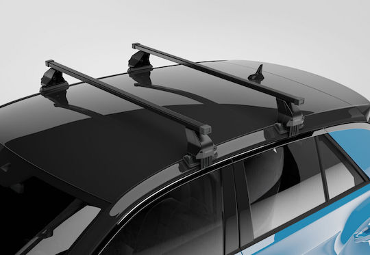 Menabo Bare De Acoperiș Pentru Mașină Oțel 130 Cm Pentru Fiat Freemont Nissan Note 5d 2011+ Set Cu Picioare Negre
