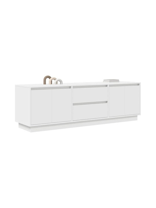 TV-Ständer mit LED-Beleuchtung Weiß M160.5xT41xH50cm