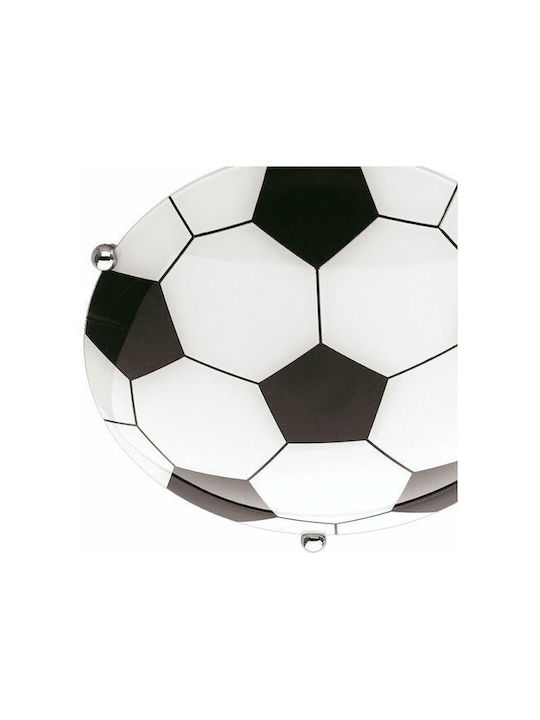Trio Lighting Kids Plastic Single Mount Ceiling Light E27 White 12W 36x10cm