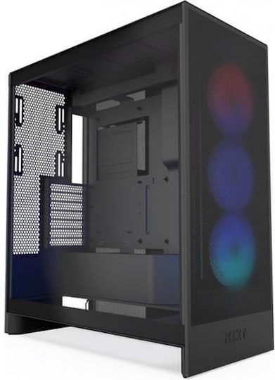 NZXT H7 Flow RGB Gaming Midi Tower Κουτί Υπολογιστή με Πλαϊνό Παράθυρο Μαύρο