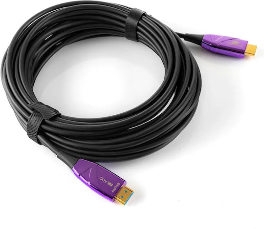 Spacetronik HDMI 2.1 Ultra High Speed 48Gbps 4K 120Hz HDR VRR Kabel HDMI-Stecker - HDMI-Stecker 15m Schwarzes