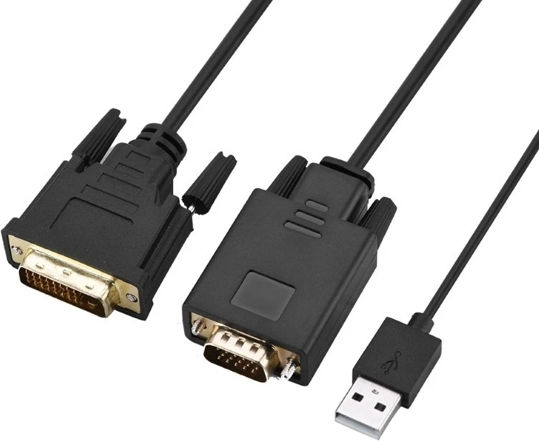 Powertech 2m DVI-D male to VGA male Cable Black (CAB-DVI009)