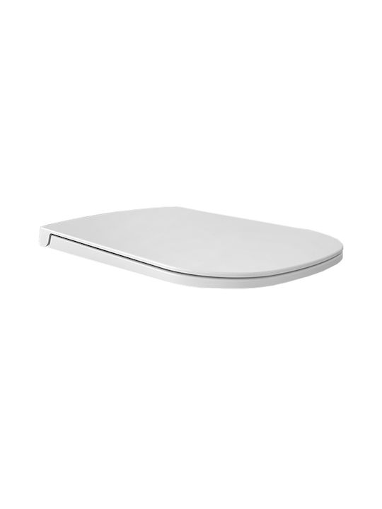 Elvit Toilettensitz Sanftes Schließen aus Bakelit 43.8x35.9cm Weiß