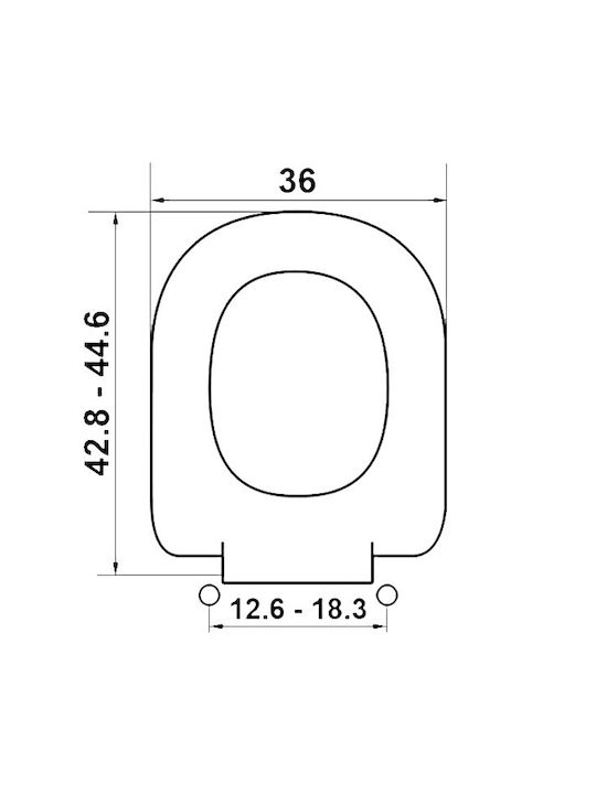 Elvit Linda I.S Καπάκι Λεκάνης Soft Close από Βακελίτη 42.8-44.6x36cm Λευκό Elvit Linda I.S Καπάκι Λεκάνης Soft Close από Βακελίτη 42.8-44.6x36cm Λευκό