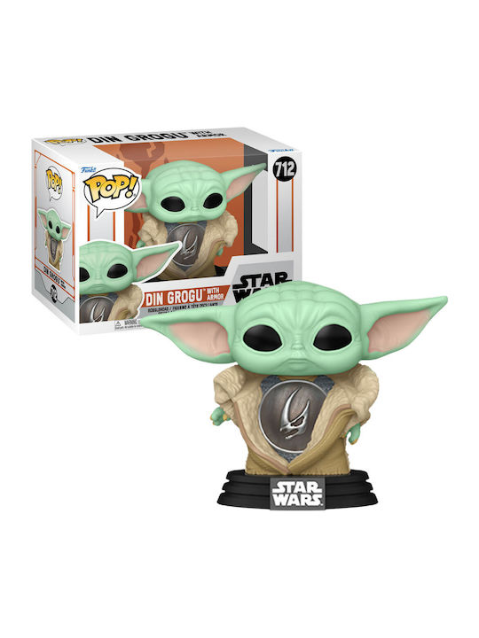 Funko Pop! Filme: Star Wars: Der Mandalorianer - Din Grogu mit Rüstung 712 Wackelkopf