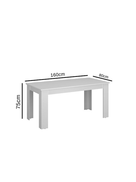 Ayson Table Kitchen Wooden Oak 160x80x75.1cm