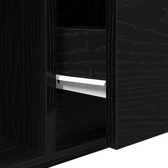 Έπιπλο Τηλεόρασης Μαύρο Μ100xΠ31xΥ25.5cm