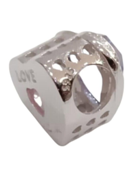 Kalliopi Silver Charm Καρδιά από Ασήμι Μωβ