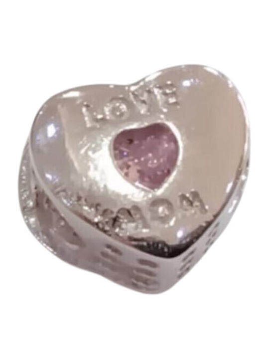 Kalliopi Silver Charm Καρδιά από Ασήμι Μωβ