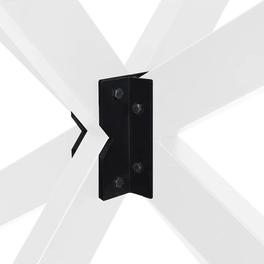 vidaXL Pliabilă Stand de masă din Metal Alb 120x68x72cm