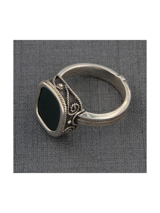 Ios Ring with Stones made of Silver