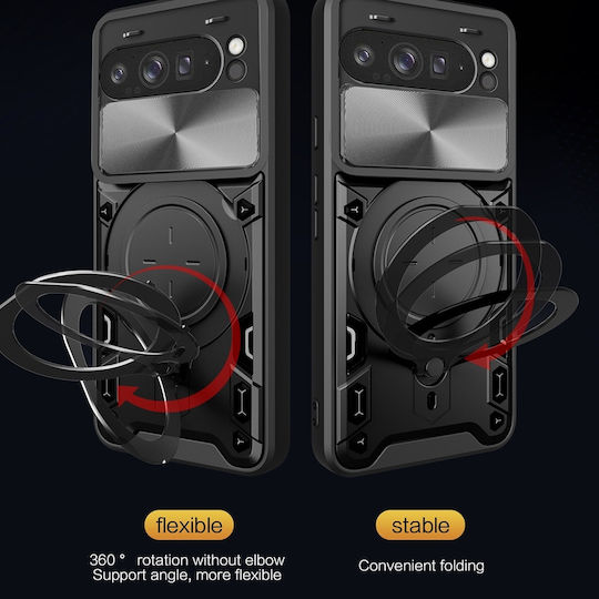 Techsuit Camguard Pro Umschlag Rückseite Silikon Lila (Honor Magic7 Lite, Honor X9c)