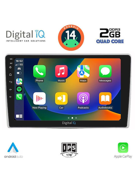 Digital IQ Ηχοσύστημα Αυτοκινήτου για Alfa Romeo Mito 2008-2018 (Bluetooth/USB/AUX/WiFi/GPS/Apple-Carplay/Android-Auto) με Οθόνη Αφής 9"