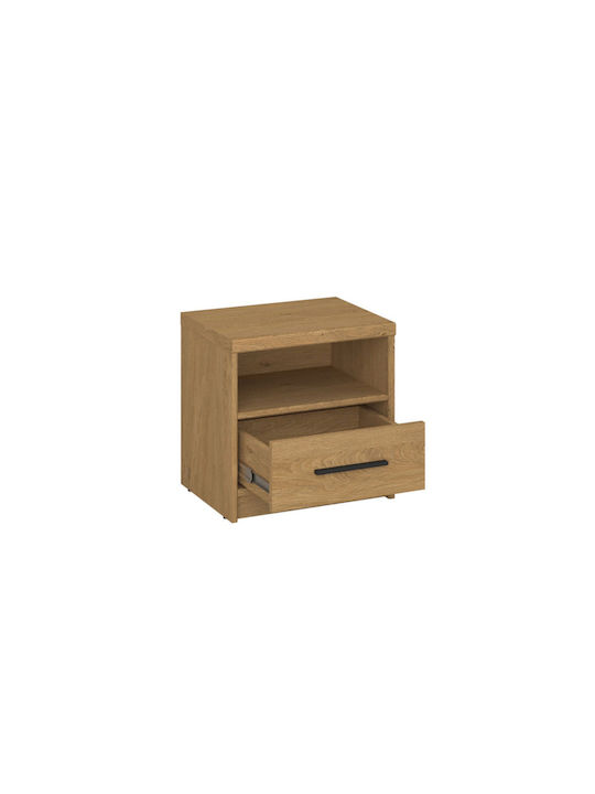 Bedside Table Pavi Wooden Brown 44x33.8x44.2cm