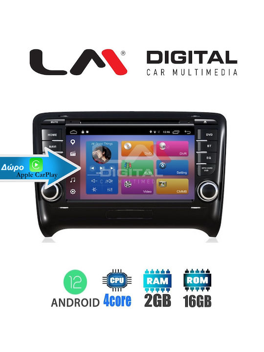 LM Digital Car Audio System for Audi TT / TT (8J) 2007-2015 (Bluetooth/USB/WiFi/GPS/Apple-Carplay/Android-Auto) with Touch Screen 7"
