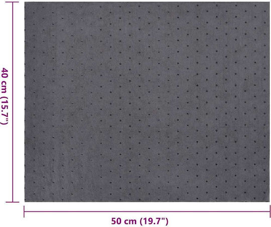 Oil Absorbent Pads 100 Pieces Grey 40x50 cm 4104710