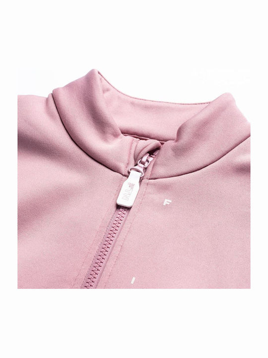 Women's Cardigan with Zipper Pink