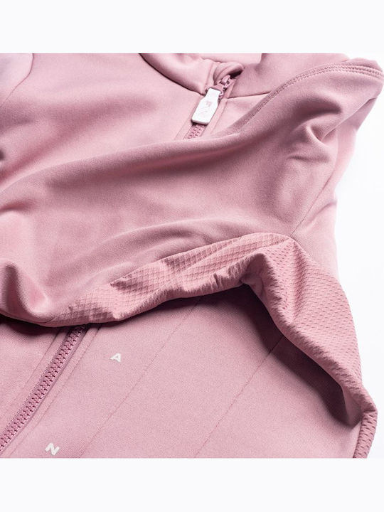 Women's Cardigan with Zipper Pink