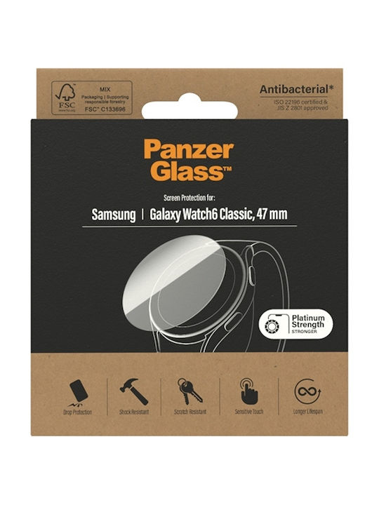 PanzerGlass Antibacterial Displayschutzfolie für das Galaxy Watch6 Classic 47mm 1Stück 3684