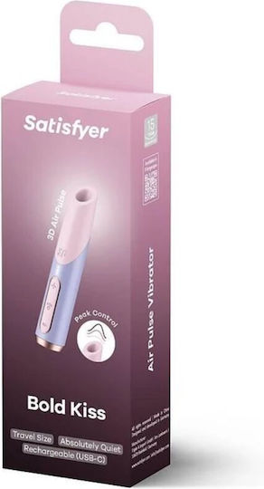 Satisfyer Bold Kiss Wave Klitoris Vibrator mit Fernbedienung 3cm Rosa