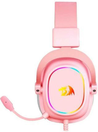 Redragon H510 Zeus-X RGB Over Ear Gaming Headset με σύνδεση USB Ροζ