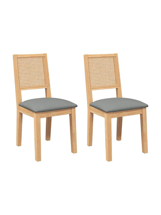 Dining Room Wooden Chair Coffee 45x54x89cm 2pcs