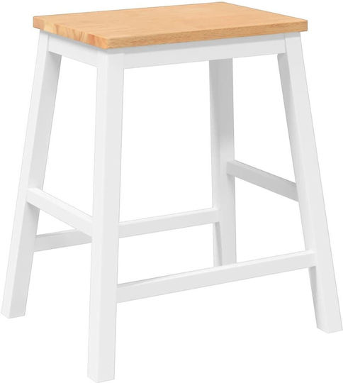 Stool Bar with Backrest Wooden Coffee 2pcs 52x41x63cm